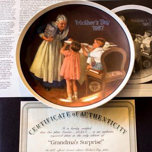 Norman Rockwell Fine China Collectible "Grandma's Surprise"